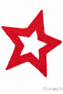 Sisalstern - 24 x 24 cm - rot